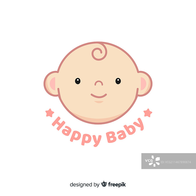 扁平风婴儿Logo图片素材