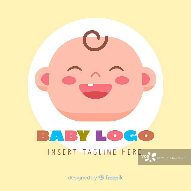 扁平风婴儿Logo图片素材