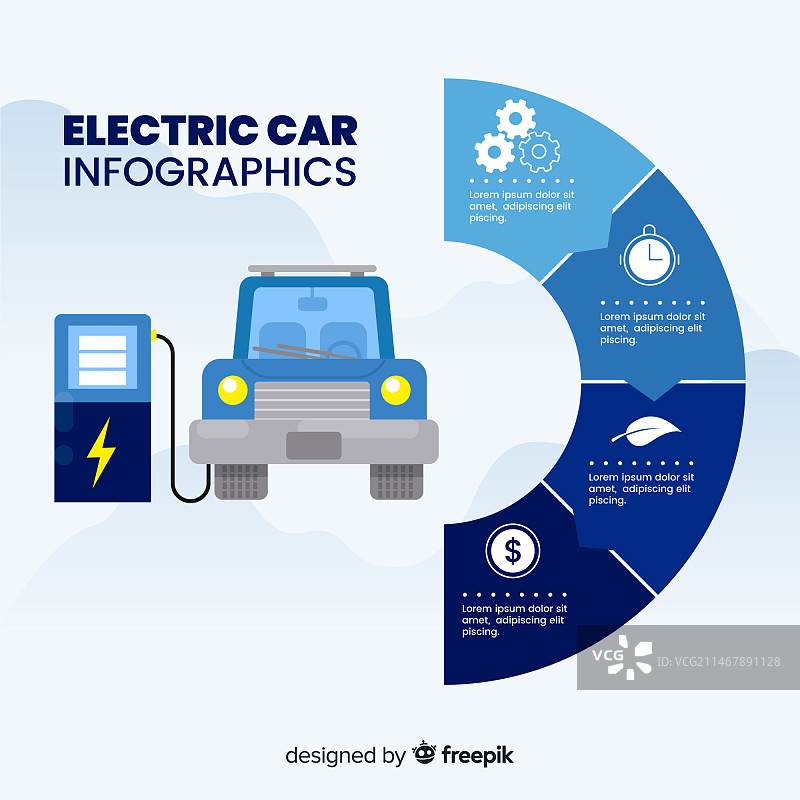 电动汽车信息图图片素材