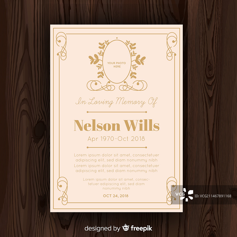 葬礼卡片模板图片素材