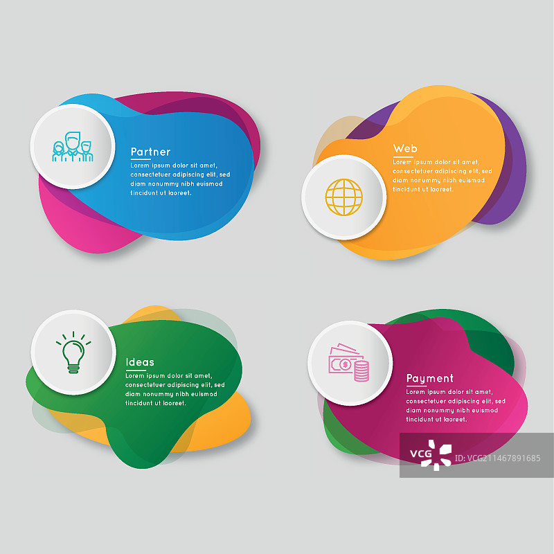 渐变抽象形状信息图图片素材