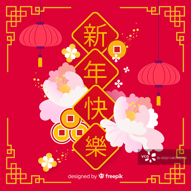 2019中国新年背景图片素材