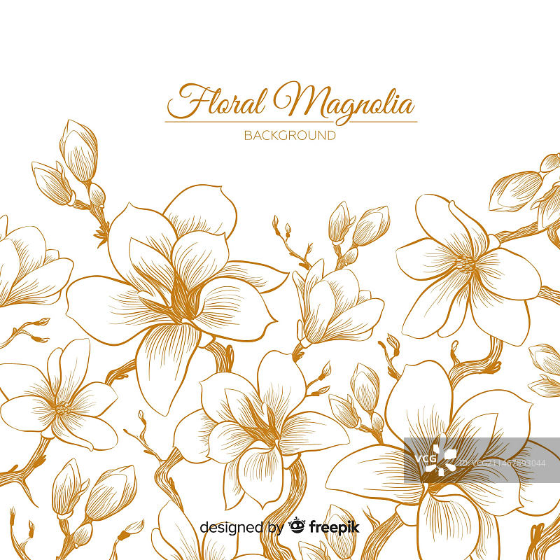 手绘花卉背景图片素材