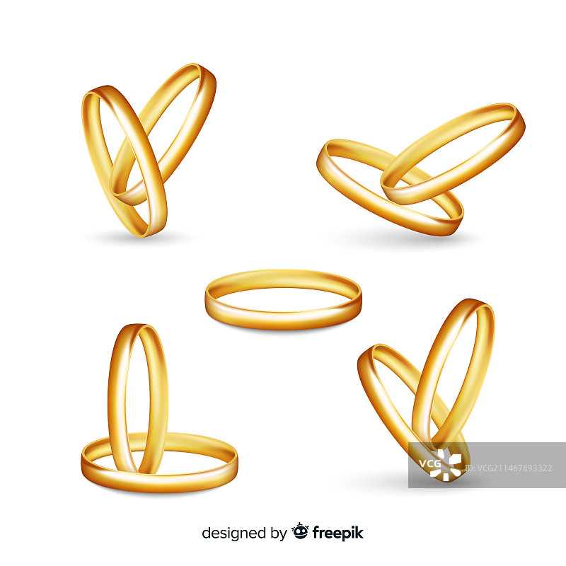 逼真的结婚戒指图片素材