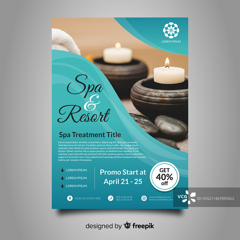 水疗宣传单模板图片素材