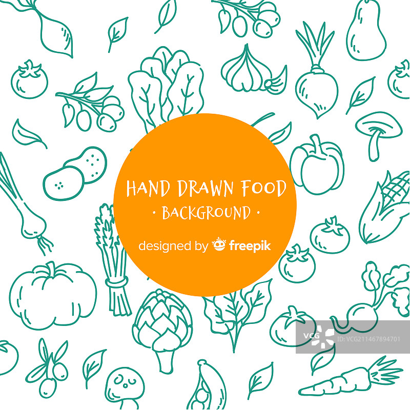 手绘食物背景图片素材