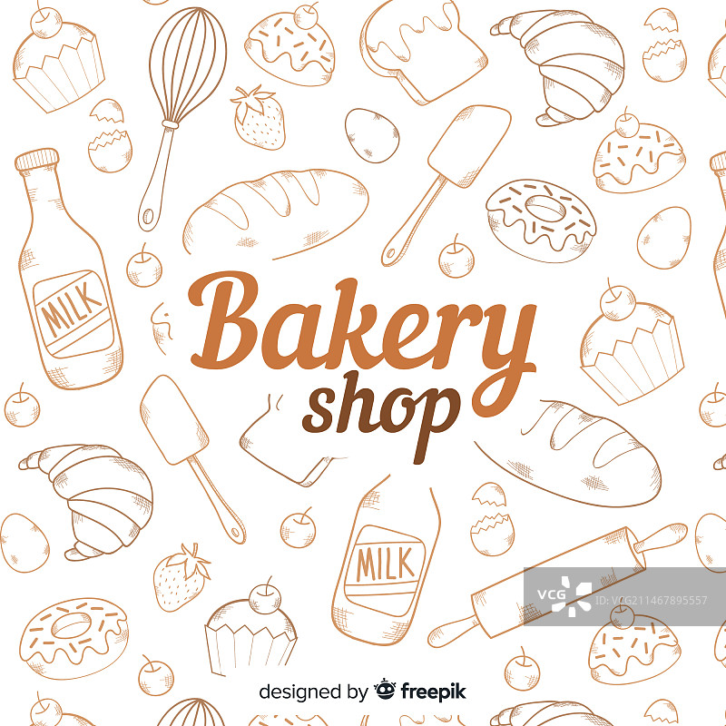 手绘食物背景图片素材