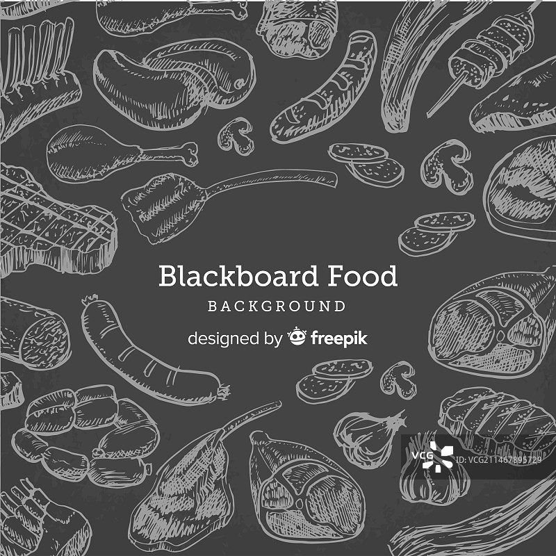 黑板美食背景图片素材