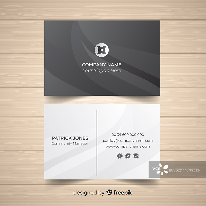 优雅的商务名片模板图片素材