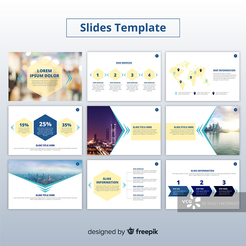 商务幻灯片演示模板图片素材