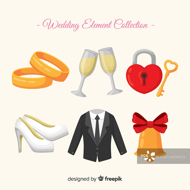 婚礼元素合集图片素材