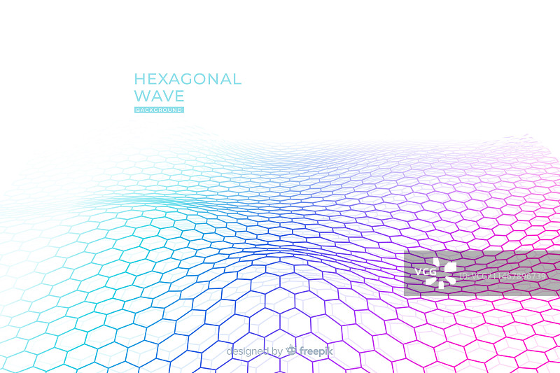 六边形波浪背景图片素材