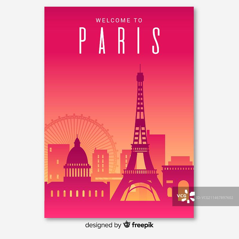 巴黎宣传单图片素材