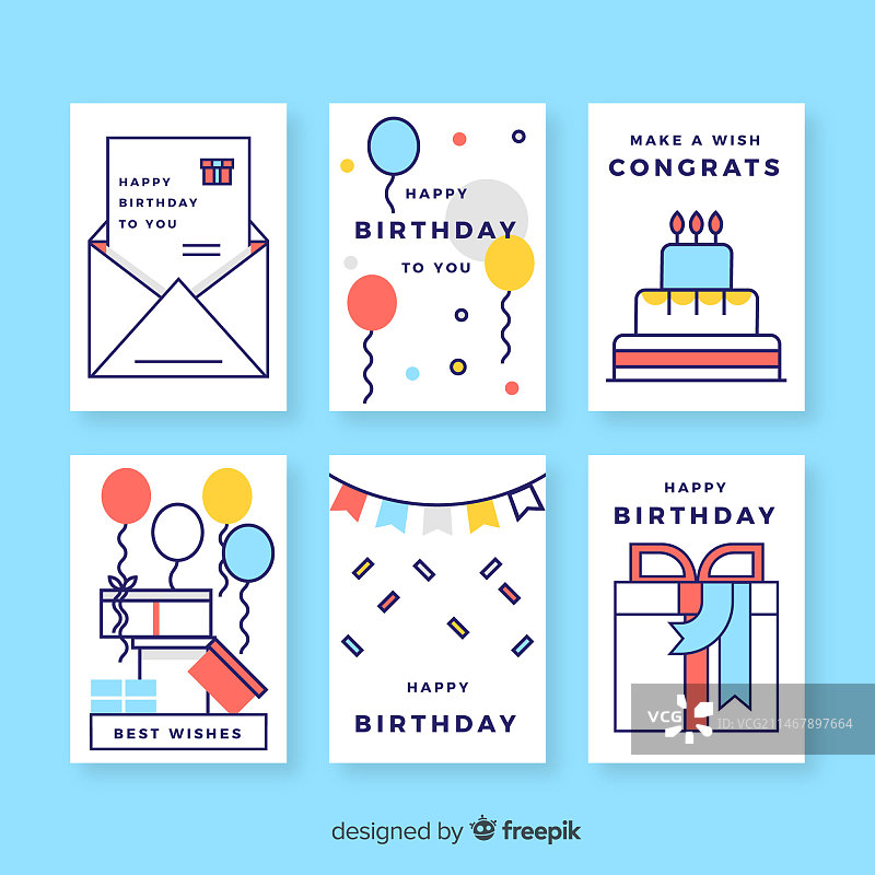 生日贺卡系列图片素材