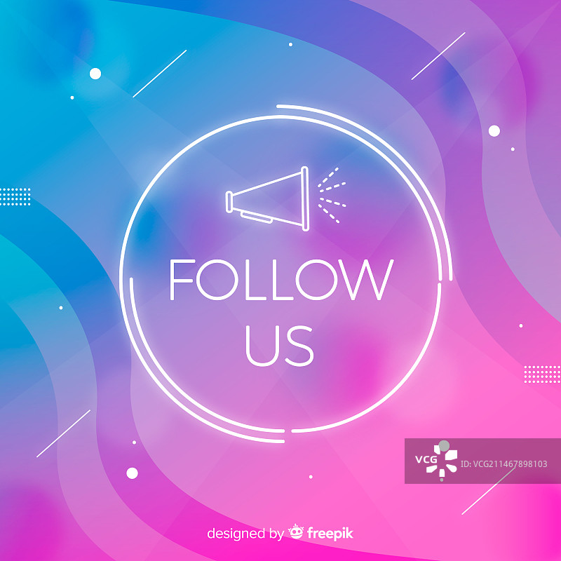 渐变关注我们背景图片素材