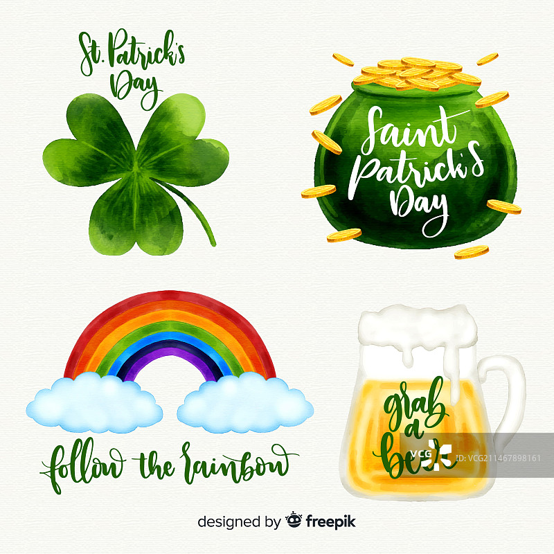 圣帕特里克节元素合集图片素材