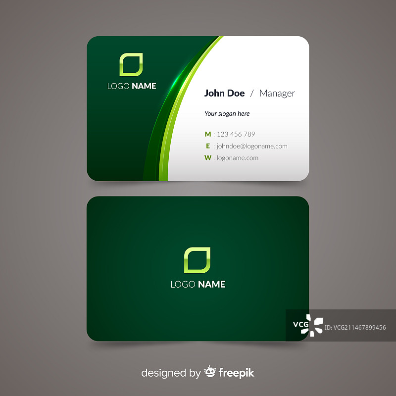 扁平风格商务名片模板图片素材