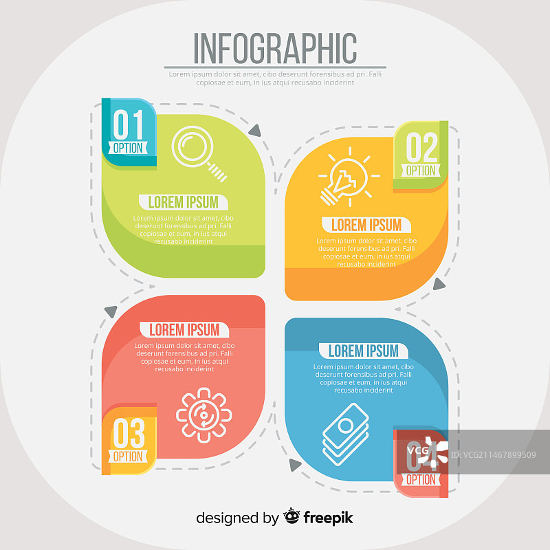 扁平风格信息图图片素材
