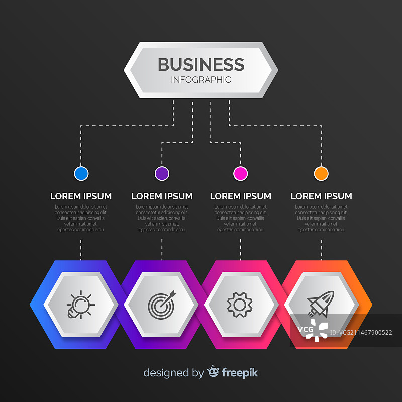 渐变色信息图图片素材