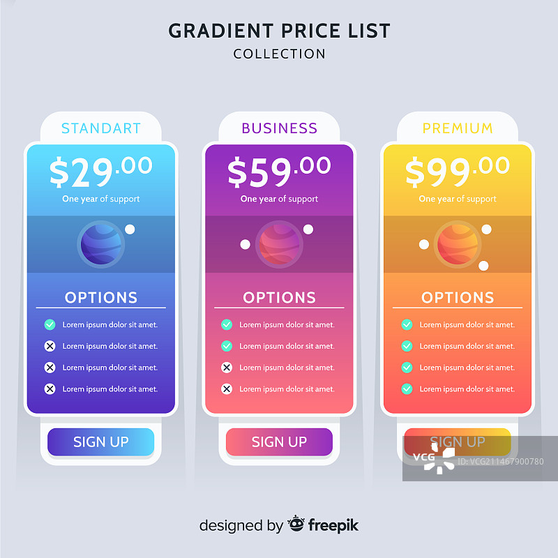 扁平风价目表图片素材