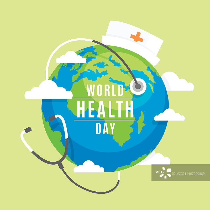 世界健康日地球护士帽图片素材