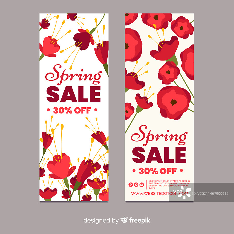 春季花卉促销banner模板图片素材