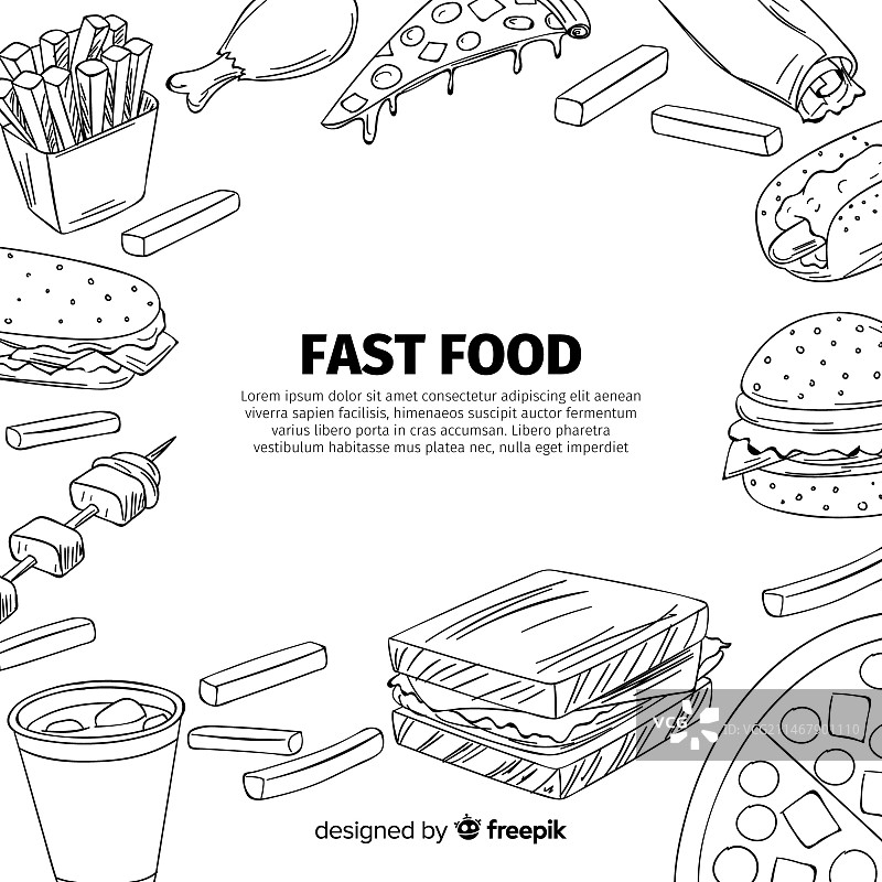 手绘食物背景图片素材