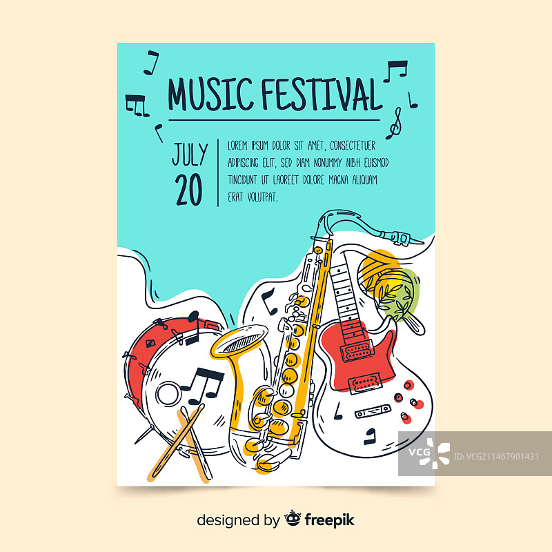 音乐节海报模板图片素材
