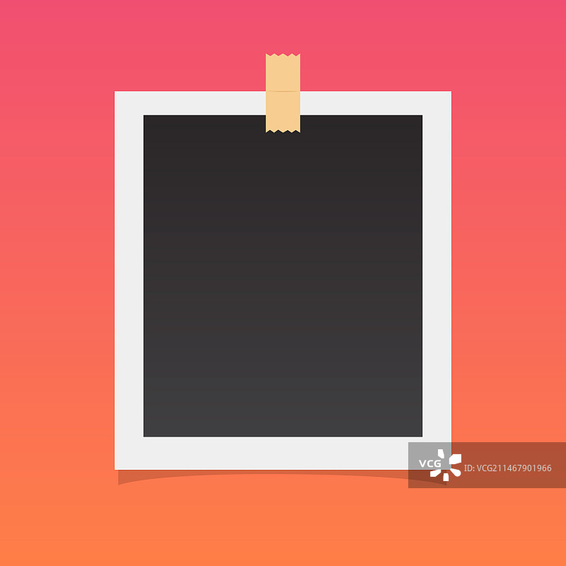 渐变彩色背景上的相框图片素材