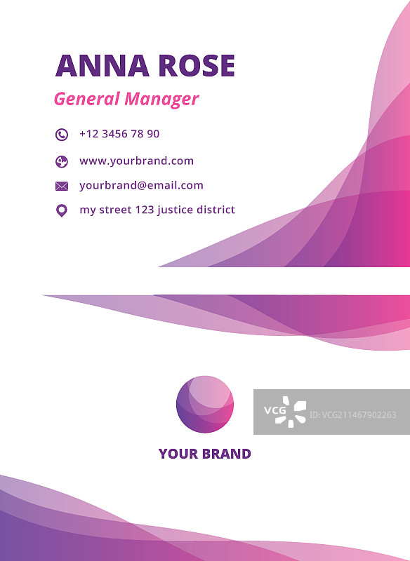 具有抽象设计的总经理名片图片素材