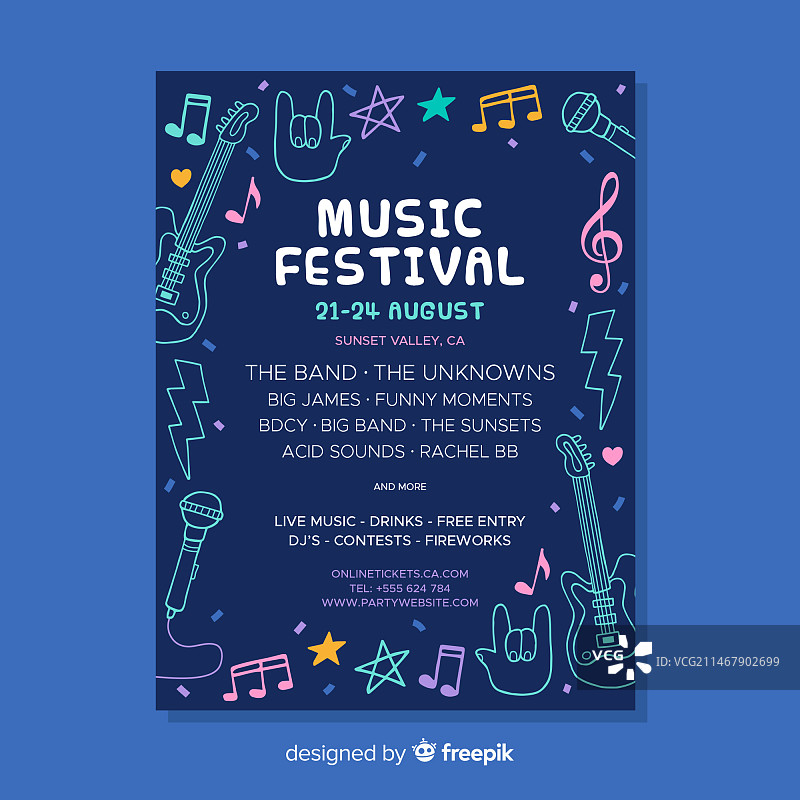 音乐节宣传单图片素材