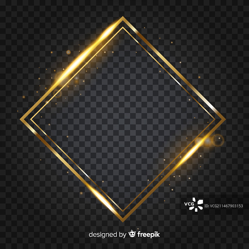 钻石金色边框图片素材