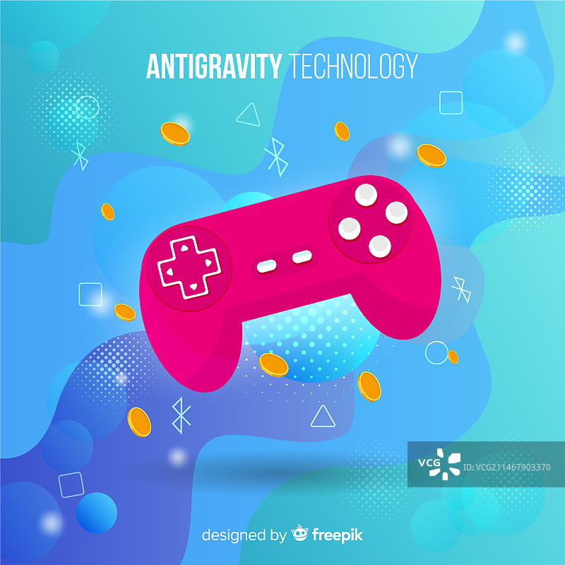 具有元素的抗重力技术图片素材