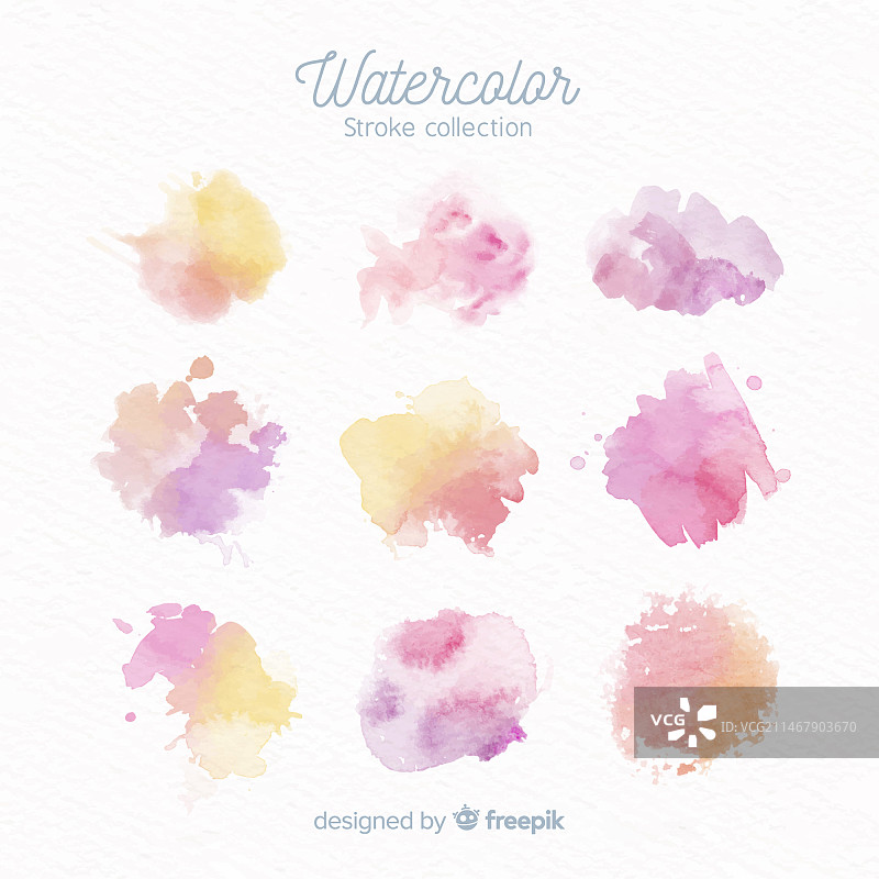 粉彩色水彩污渍合集图片素材