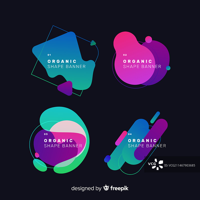 波浪形banner模板图片素材