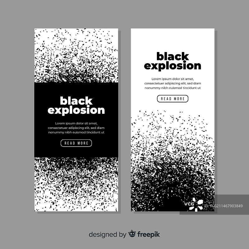 深色爆炸效果banner合集图片素材