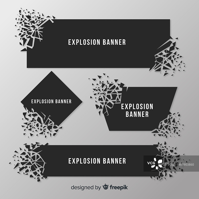 深色爆炸效果banner合集图片素材