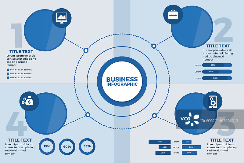 带有照片的商务信息图表图片素材