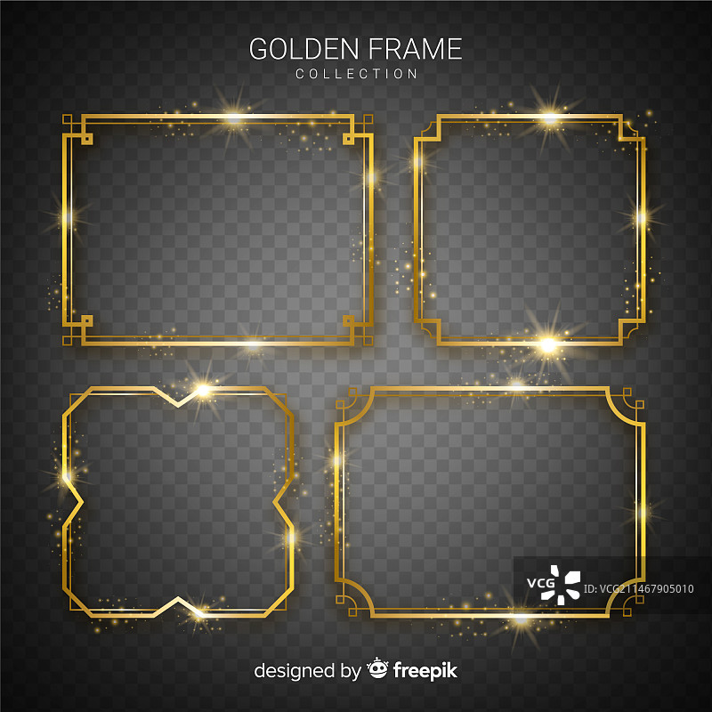 金色边框套装图片素材