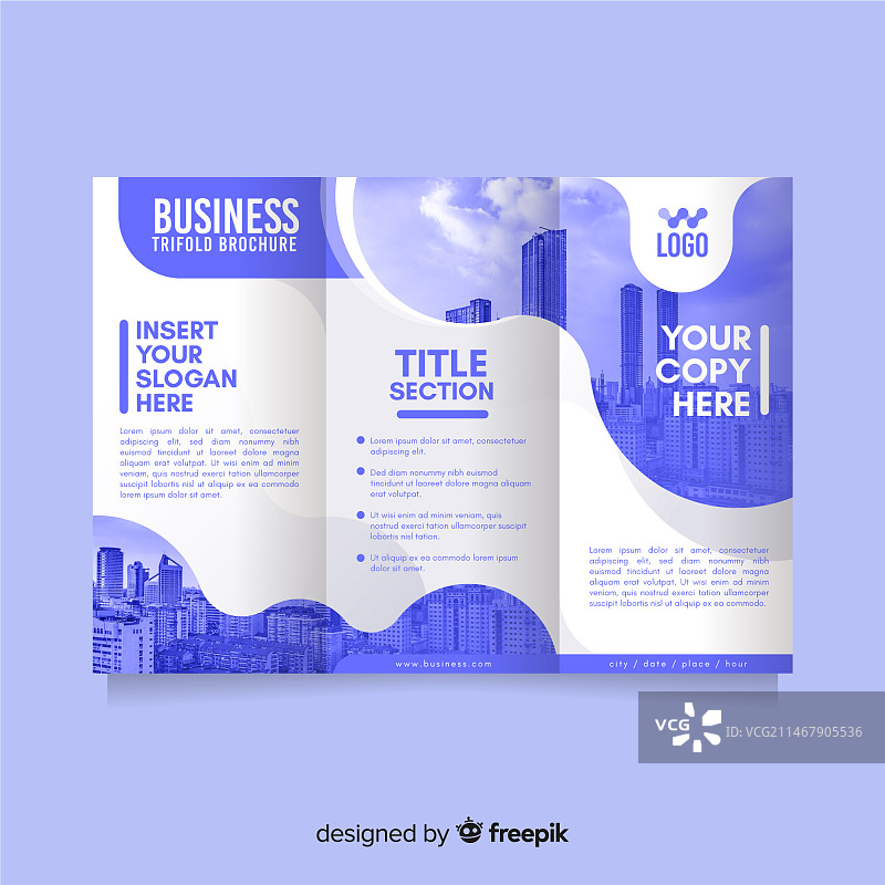 商务三折页宣传单模板图片素材