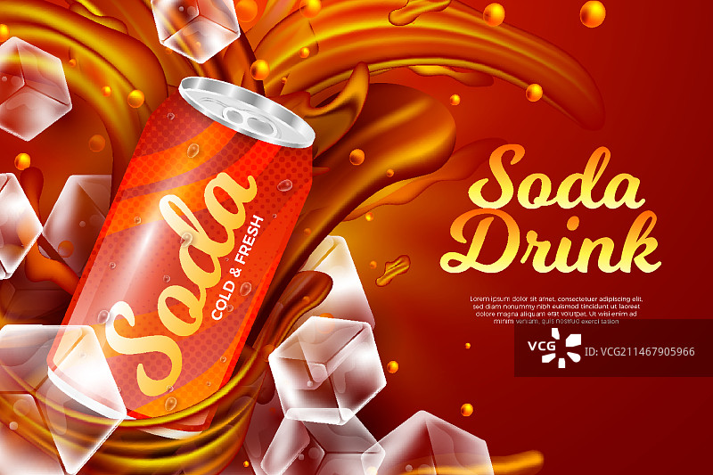 碳酸饮料广告模板图片素材