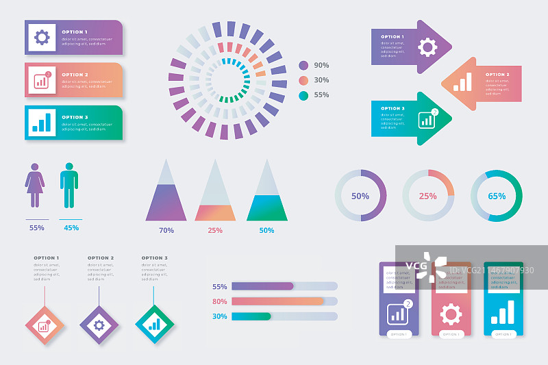 信息图元素集合概念图片素材