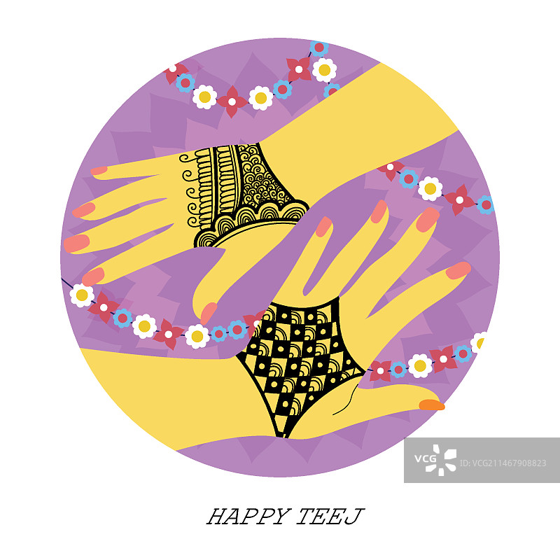 Teej节插画图片素材