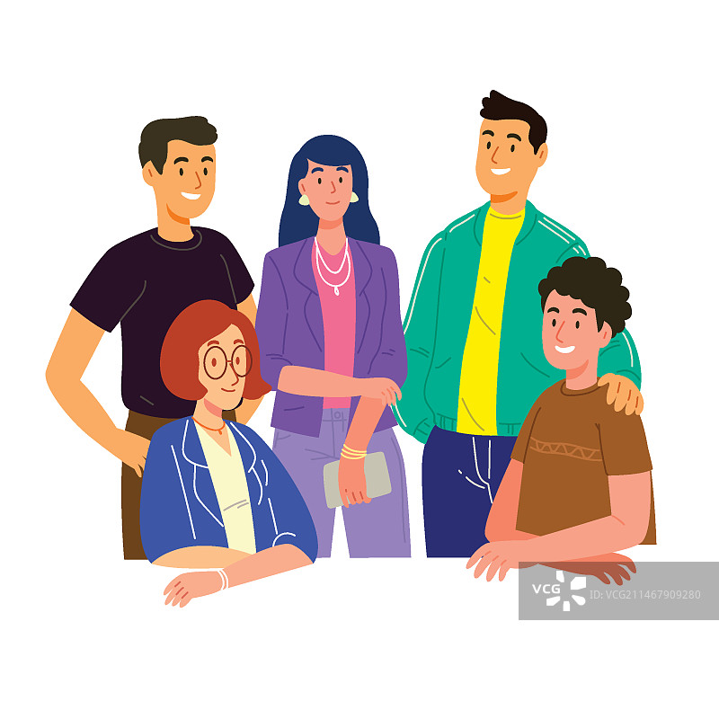 人群主题插画图片素材
