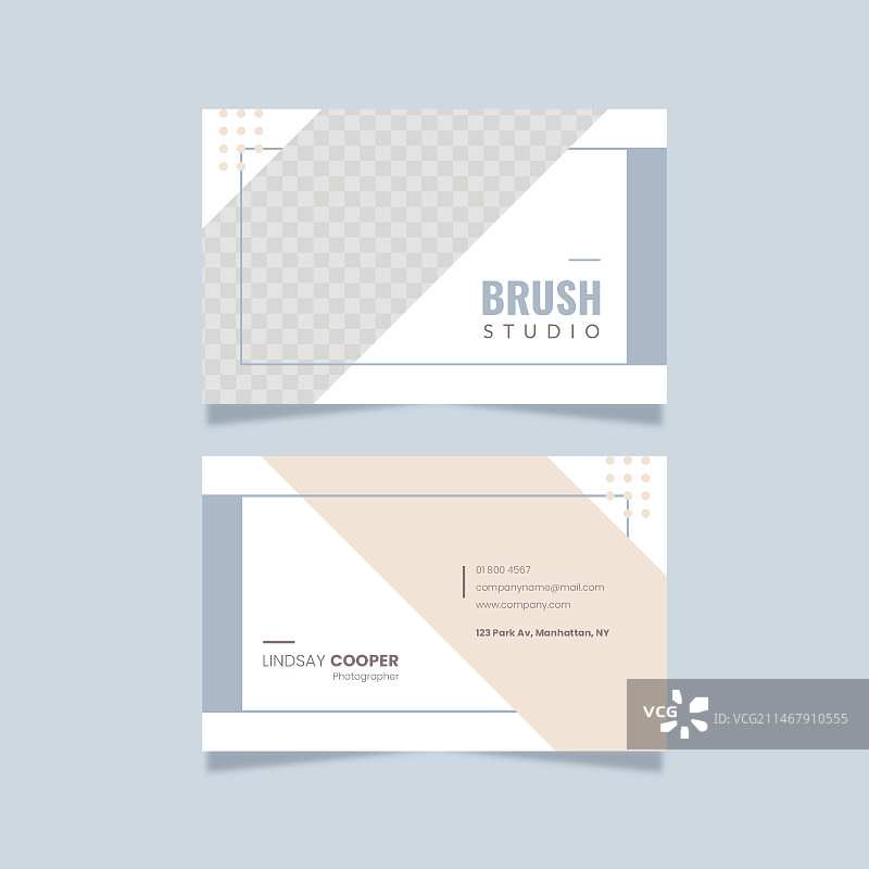 带照片模板的抽象名片图片素材