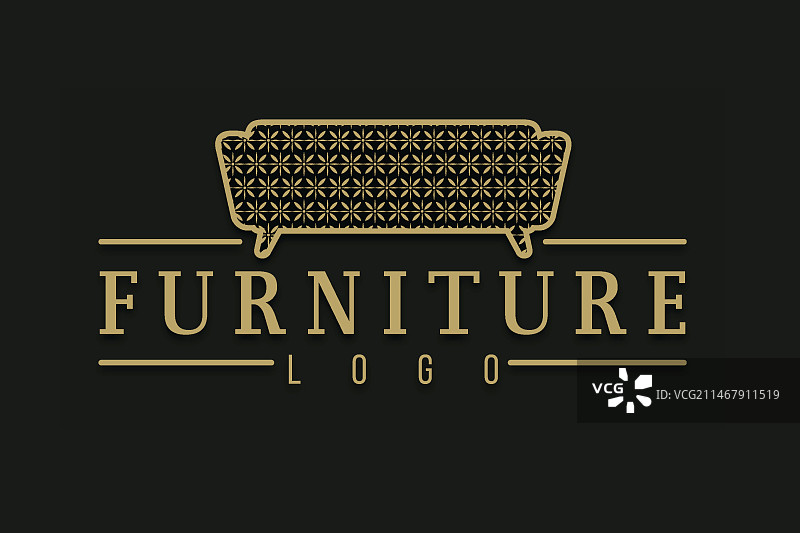 优雅的家具Logo模板图片素材