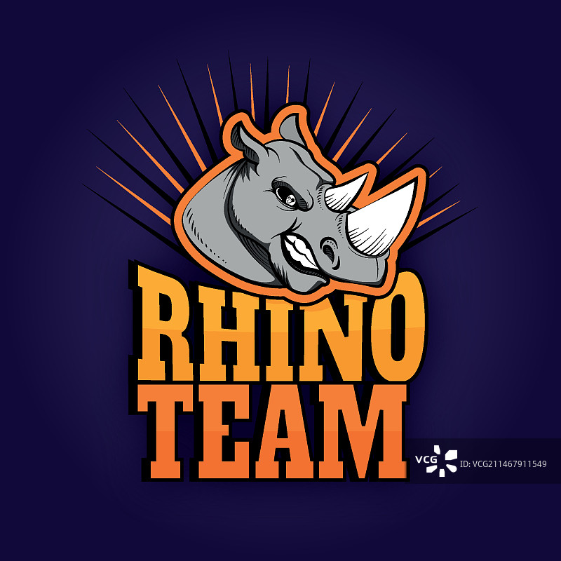 犀牛吉祥物标志图片素材