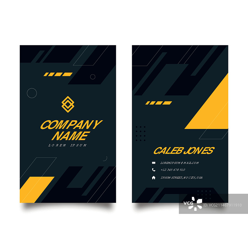 扁平风格健身双面名片模板图片素材