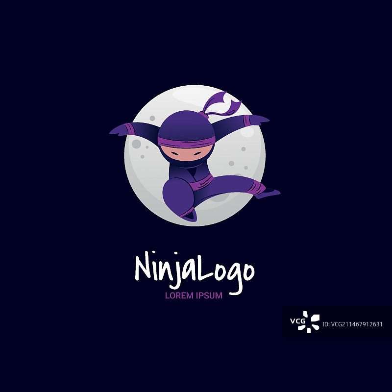 忍者logo模板图片素材