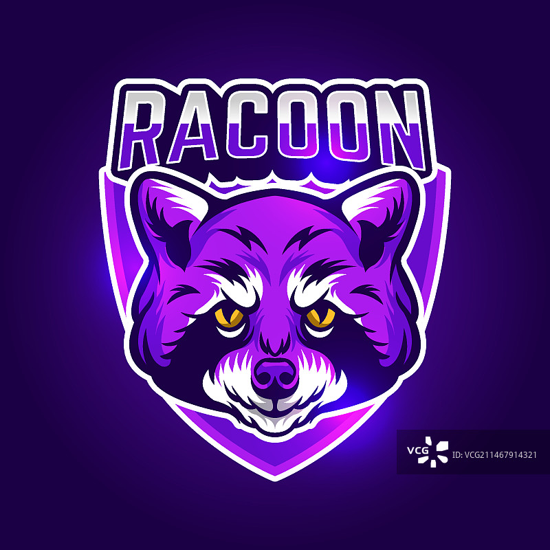 浣熊吉祥物logo设计图片素材